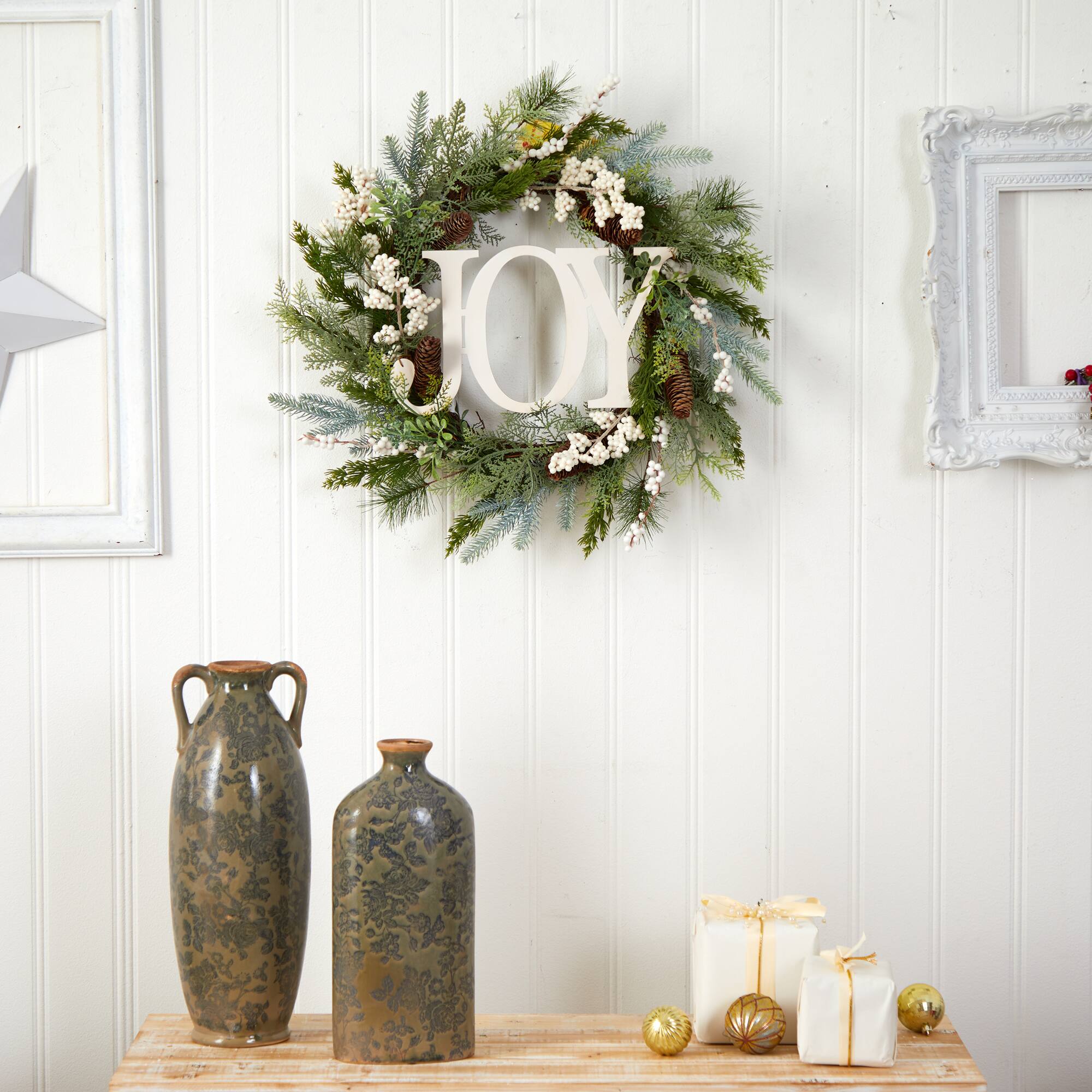 24" Christmas Joy Holiday Wreath